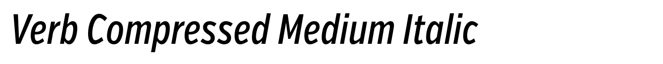 Verb Compressed Medium Italic